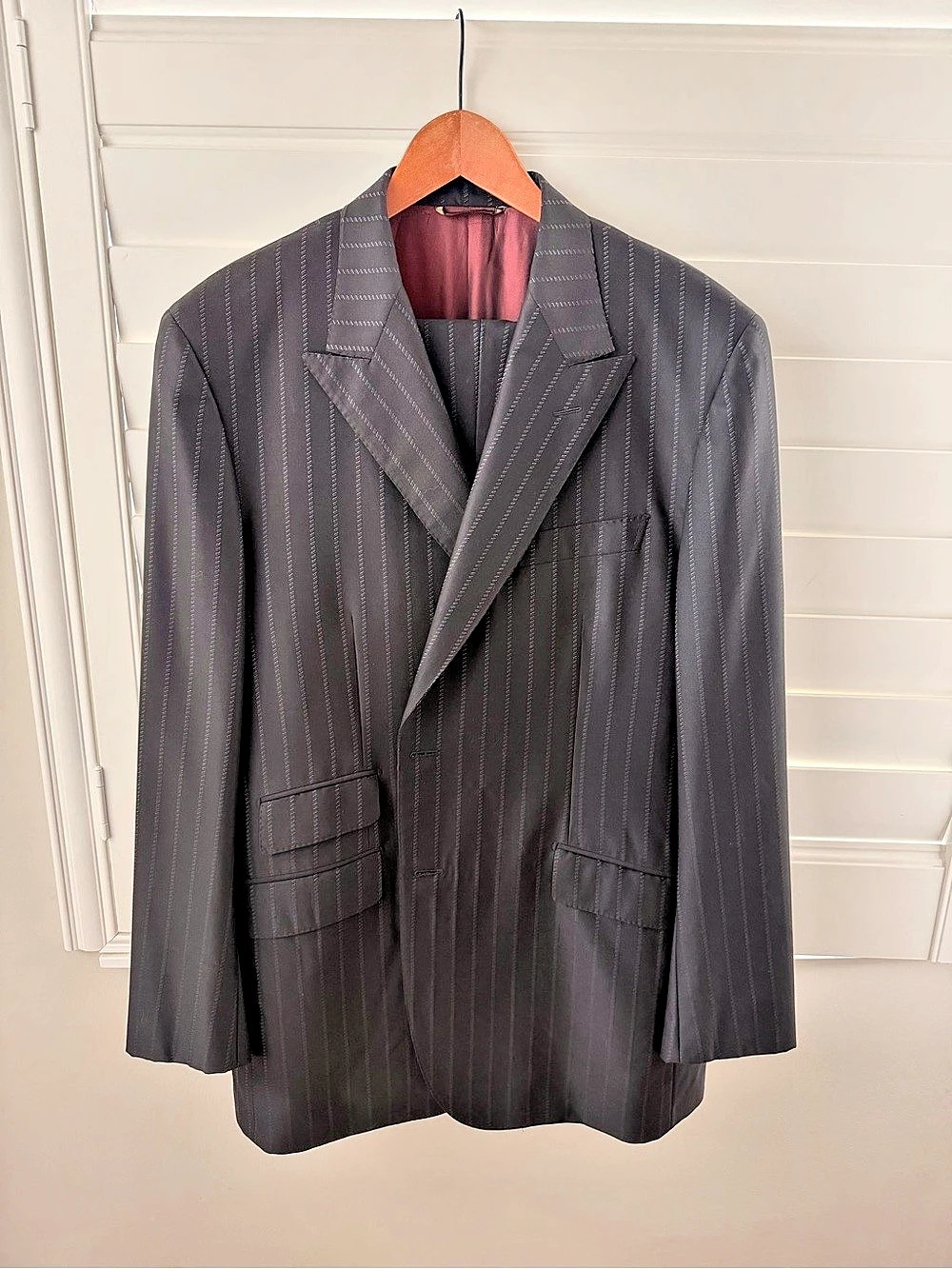 MABRO Dormeuil Super 160’s Wool Men’s 2 Piece Suit Made in Italy Size 56